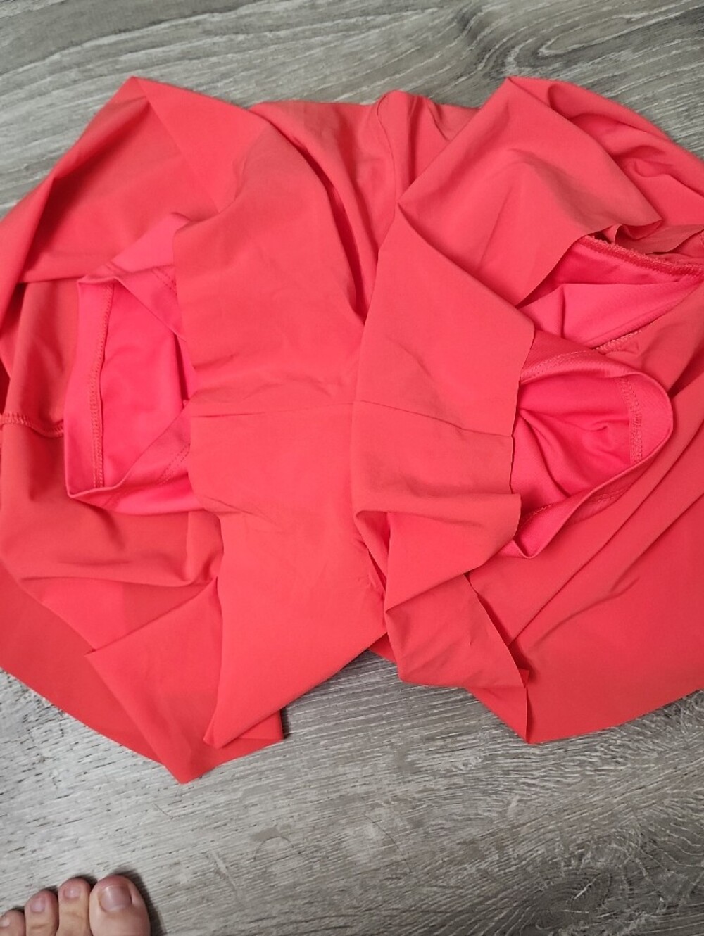 DSG Coral Tank Romper With Bra & Shorts Liner. Ribbed Top Flowy Bottom Girl's L - Picture 5 of 7